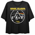 thumbnail image 4 of Pink Floyd Group Shot Crew Neck Short Sleeve Women's Black Crop T-shirt-XL, 4 of 7