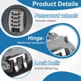 thumbnail image 3 of Uxcell Wall Mount Key Lock Box (4.5"x3.9"x1.8", Black) - 4 Digit Portable Combination Lockbox for Keys Safe Security Storage Resettable Code Lockbox for Home Office, 3 of 7