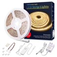 thumbnail image 2 of Led Strip Lights 16.4 Feet Dimmable Warm White Led Light Strip Flexible Led Rope Lights 12v Under Cabinet Lighting Kits with UL Power Supply, Adhesive Clips, Dimmer Switch and Connectors 1, 2 of 27
