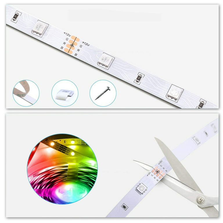 Ruban LED RGB connecté et compatible commande vocale, USB, 2 m - PEARL