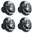 thumbnail image 2 of 4 Pcs Wolf Knobs for Kitchen Cabinet Cupboard Dresser Bookcase Drawer Pulls Handles Round Home Decor, 2 of 8