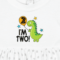 thumbnail image 4 of Inktastic 2nd Birthday Dinosaur 2 Year Old Boy Girls Baby Dress, 4 of 5