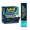 Advil Liqui-Gels Pain Reliever and Fever Reducer, Ibuprofen 200Mg for Pain Relief - 50X2 Liquid Filled Capsules