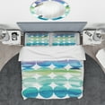 thumbnail image 3 of Designart 'Circle Abstract Blue Colorfields I' Geometric Duvet Cover Set, 3 of 4
