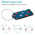 thumbnail image 2 of Square 2Pack PU Leather Space Rocket Cruise Luggage Tag with Privacy Cover and Stainless Steel Ring - Suitable for Travel Handbags Backpacks Luggage Tags, 2 of 6