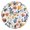 Colorful Flowers with Leaves, variant on Dailycode Round Wall Clock Battery Operated Silent Non-Ticking Hanging Clock 10" Cartoon Sharks with Skateboard