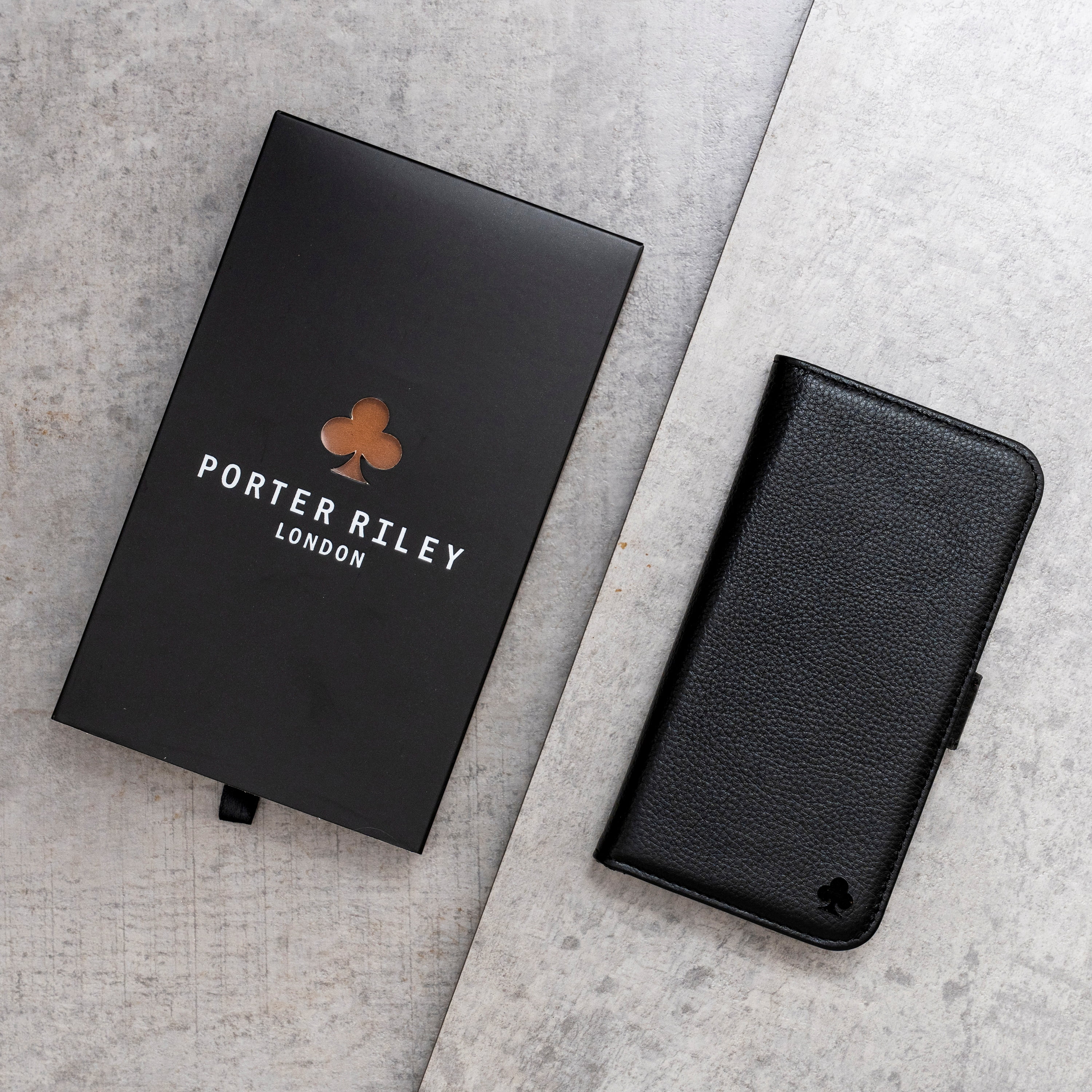 PORTER RILEY - Leather Case for iPhone 16 Pro. Premium Genuine Leather Stand/Cover/Wallet/Flip Case