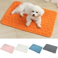 thumbnail image 2 of Mightlink Pet Bed Non-slip Bottom Durable Seam Heart Pattern Skin-touch Comfortable Rest Cloth Padded Velvet Puppy Bed Mat for Bedroom, 2 of 7