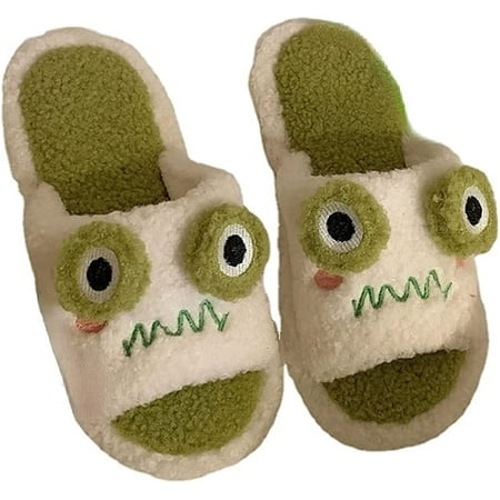

PIKADINGNIS Fuzzy Slippers Women Kawaii Slippers for Women Cartoon Cow Cotton Slippers Indoor Outdoor Shoes Home Floor Slippers