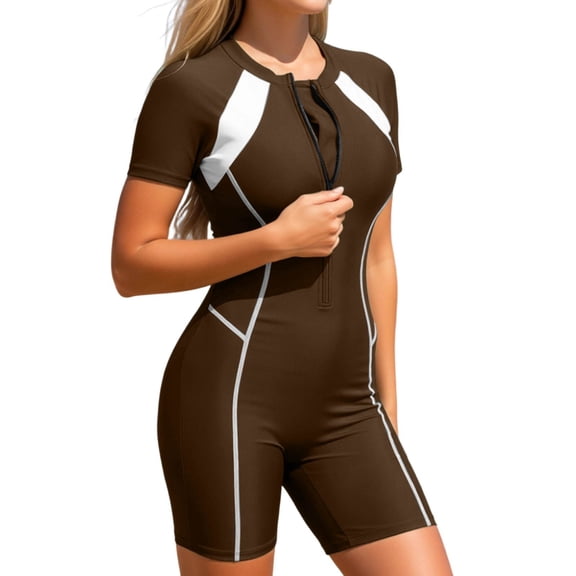 Bibifish Women'S One Piece Swimsuit Long Sleeve Tummy Slimming Uv Protection Swimwear Surfing Diving Quick Dry Bathing Suit