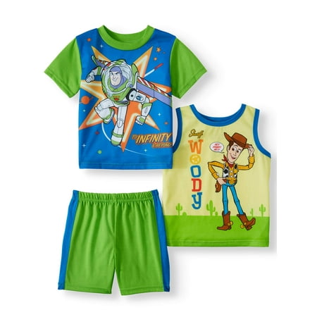 Toy Story T-shirt, tank & shorts, 3pc pajama set (toddler boys)