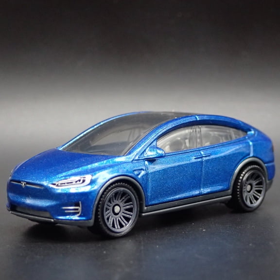 Open Box 2016-2025 TESLA MODEL X SUV BLUE 1:64 SCALE COLLECTIBLE DIECAST MODEL CAR