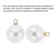 thumbnail image 4 of Cuelga de perlas falsas de 14mm, 100 piezas de cuentas de perlas para hacer joyas, pulseras, aretes, collar, dorado y blanco, 4 of 5