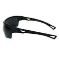 thumbnail image 3 of All Black Mens Sport Half Rim Plastic Sunglasses Shiny Black, 3 of 4