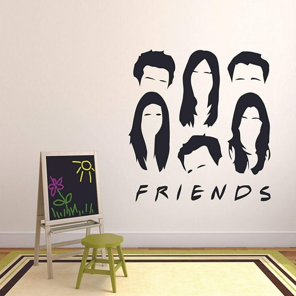 FRIENDS TV Show Series Characters Murals Quote Wall Stickers Decor Design for Boys/Girls Bedroom Entertainment Fans Rooms House Home Art Murals Decals Wall Art Vinyl Decoration Size (40x40 inch)