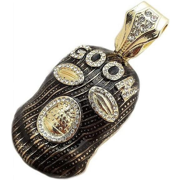 Hip Hop Iced Rapper's Gold Plated Cubic Zirconia MASKED GOON Charm Bling Pendant Perfect Gift
