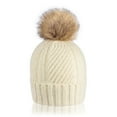 thumbnail image 5 of CoCopeaunt Female Students Fall And Winter Wool Cap, Wool Ball Plus Velvet Fashion Fashion Warm Knit Cap, 5 of 6