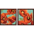 thumbnail image 1 of Great Art Now Red Poppies on Teal by Studio W, 2 Piece Framed Art Set Each 13"W x 13"H, 1 of 3