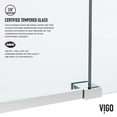 thumbnail image 3 of VIGO Elan 64 to 68 in. W x 74 in. H Frameless Sliding Shower Door in Chrome with 3/8 in. (10 mm) Clear Glass, 3 of 15