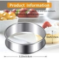 thumbnail image 2 of Visland 4PCS Muffin Rings Crumpet Rings, Stainless Steel Muffin Rings Molds Double Rolled Tart Rings Circular Round Tart Rings for Home Food Baking Tool, 3.15 Inch, 2 of 7