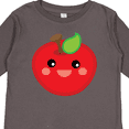 thumbnail image 4 of Inktastic Smiling Apple Boys or Girls Long Sleeve Toddler T-Shirt, 4 of 5