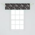 thumbnail image 2 of Ambesonne Nordic Window Valance, Scribble Leaves Art, 54" X 12", Black and White, 2 of 3