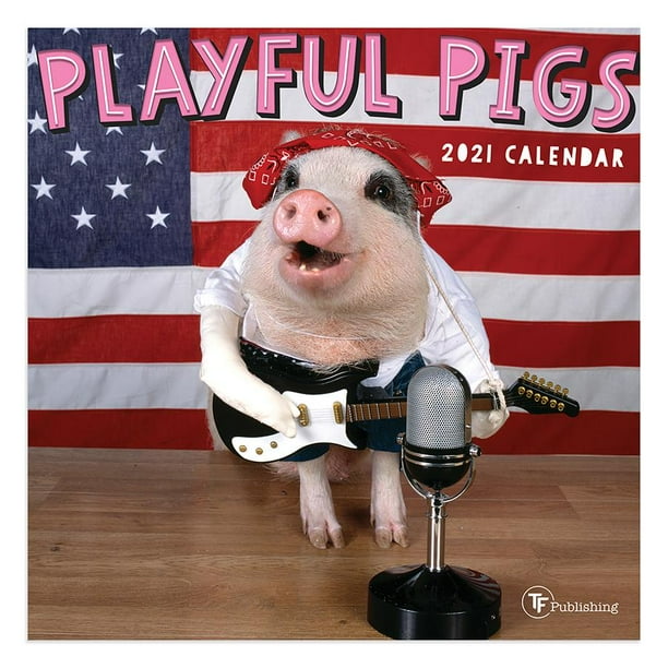 2021 Playful Pigs Mini 7"x7" Calendar