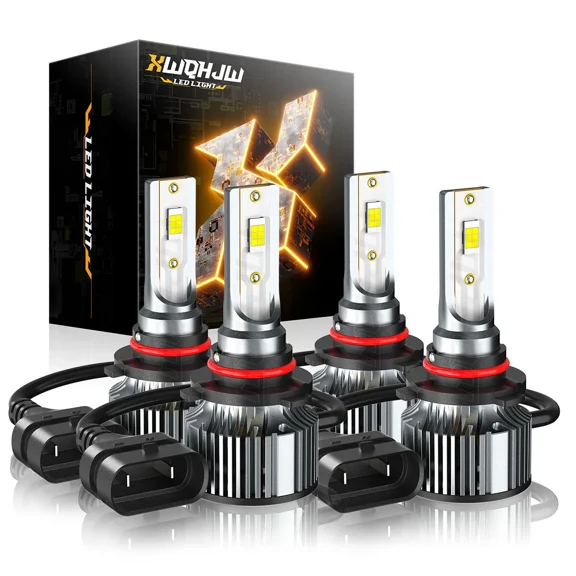 4pc LED Headlight Hi/Lo Bulbs 6500K Compatible with Kia Telluride 4-Door 3.8L 2020 2021 2022