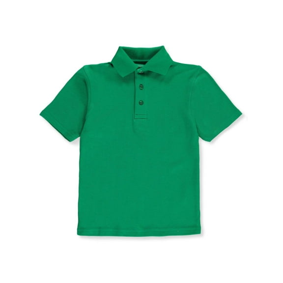 A  Unisex Pique Knit Polo - kelly green, 6-7