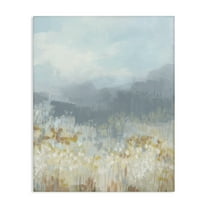 Stupell Industries Foggy Grey Mountains Landscape Painting Gallery Wrapped Canvas Art Print Wall Art, 16 x 20