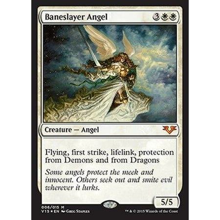 Magic Gathering Singles - - Baneslayer Angel - From the Vault: Angels - Foil, A single individual card from the Magic: the Gathering (MTG) trading and collectible card.., By Magic: the Gathering