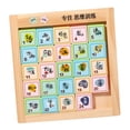 thumbnail image 4 of HILABEE Number Slide Puzzle Wooden Board Develop Intelligence Thinking Ability Cognition 24 Blocks, 4 of 9