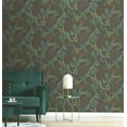 thumbnail image 4 of Forest Green Minimalist Leaves Modern Wallpaper, Double Roll, 57 sqft, 4 of 4