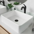 thumbnail image 2 of KRAUS Elavo 19-inch Modern Rectangular White Porcelain Ceramic Bathroom Vessel Sink and Matte Black Arlo Faucet Combo Set with Pop-Up Drain, 2 of 7