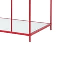 thumbnail image 6 of Scoles 1-Shelf Glass Top Coffee Table, Red, 6 of 6