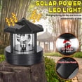 thumbnail image 4 of Faro solar mediano - Decoración para jardín, césped, patio, giratorio, exterior, impermeable, LED, color negro, 4 of 5
