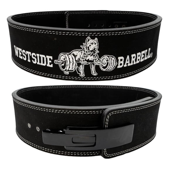 10mm Lever Suede Weightlifting Belt - Powerlifting, Weightlifting, Bodybuilding, Strongman, Crossfit Medium Black
