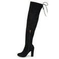 thumbnail image 2 of Journee Womens Maya Wide Calf Block Heel Over The Knee Boots, 2 of 9
