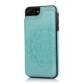thumbnail image 1 of Funda para iPhone 7 Plus 8 Plus con tarjetero de piel sintética con estampado de flores de datura, 1 of 5