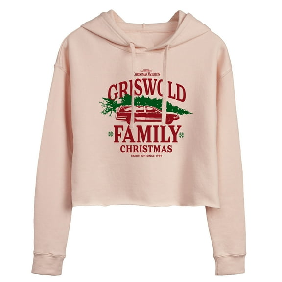 National Lampoon's Christmas Vacation - The Griswold Family - Juniors Cropped Pullover Hoodie