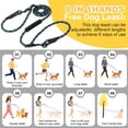 thumbnail image 3 of Heavy Duty Reflective Dog Leash, 2-in-1 Multifunctional Lead with Padded Handle, 7.5ft Hands-Free Crossbody Rope for Small Medium Large Dogs Up to 220lbs, 3 of 7