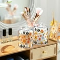 thumbnail image 3 of Yayeee 4 Pack Qtip Holder Bathroom Cotton Swab Canister with Lid Clear Dispenser Set, Colorful Retro Floral, 3 of 6