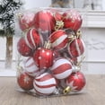 thumbnail image 6 of 25pcs Red & White Christmas Ball Ornaments - 4cm Shatterproof Hanging Decor for Xmas Tree, Holiday Party & Home Festive Decoration, 6 of 8