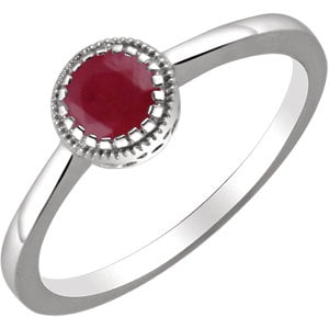 Jewels By Lux 14k White Gold Ruby 