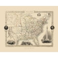 thumbnail image 2 of Tallis 14x12 White Modern Wood Framed Museum Art Print Titled - United States - Tallis 1851, 2 of 4