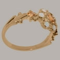thumbnail image 3 of LBG British Made 9k Rose Gold Real Genuine Citrine & Opal Womens Promise Ring - 33 size options - Size 5.75, 3 of 7