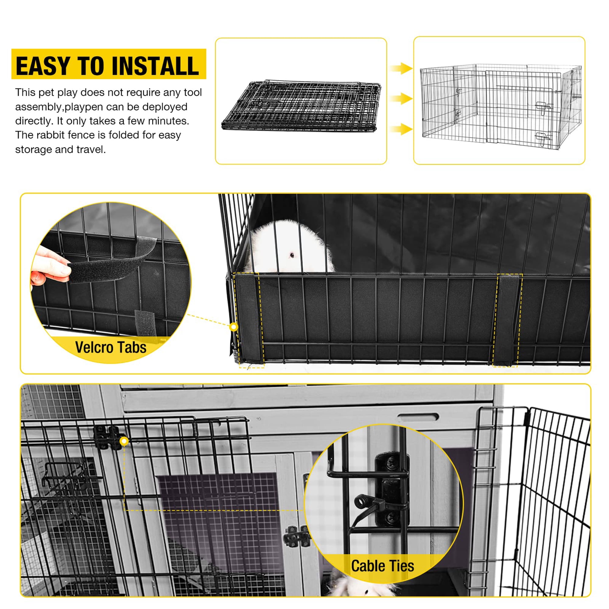 Aivituvin Pet Playpen Small Animal Playpen for Rabbits Hamsters Guinea Pigs Cage Exercise Pen