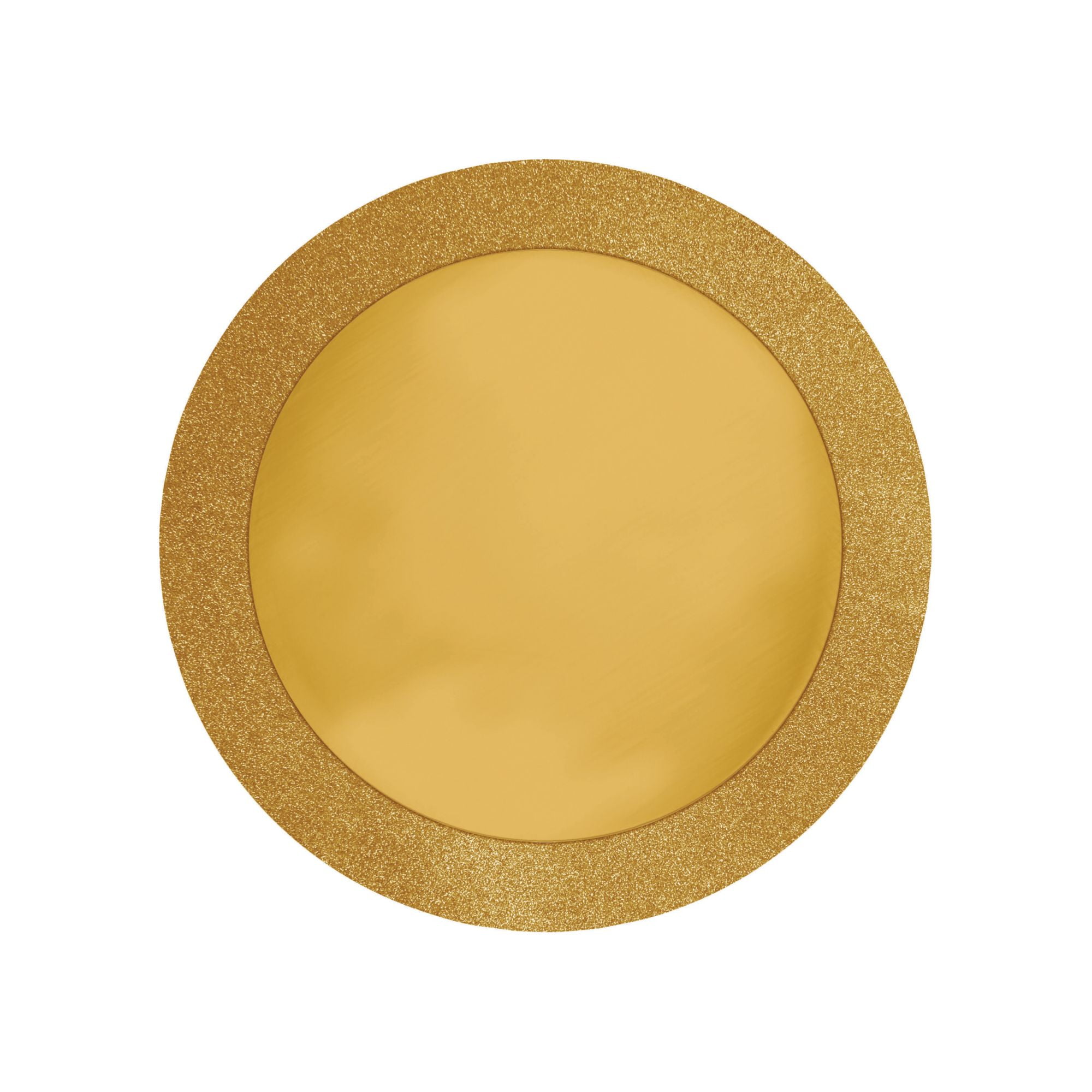 Club Pack of 96 Gold Disposable Round Placemats 14"