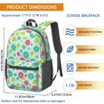 thumbnail image 3 of Pioneer Flower Floral Print Pattern 17" School Backpacks for Teens,Waterproof Oxford Fabric,S-Shape Padded Straps for School,Travel,Hiking,Camping, 3 of 5