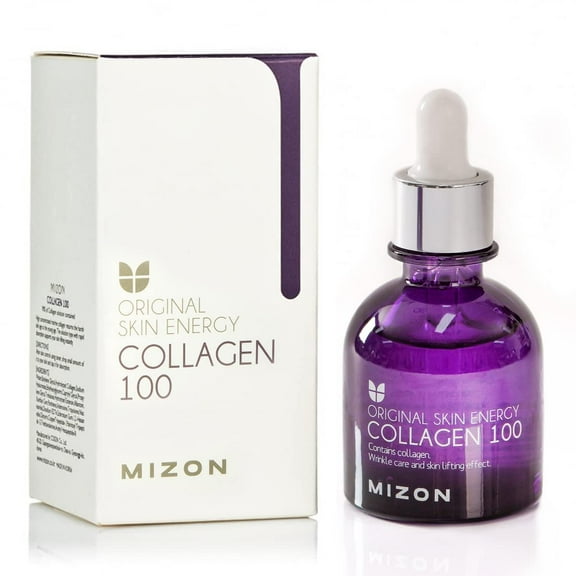 Collagen 100 Korean Ampoule with Concentrated Marine Collagen Elasticity Booster Serum Peptides Deep Hydration 1.01 fl. oz